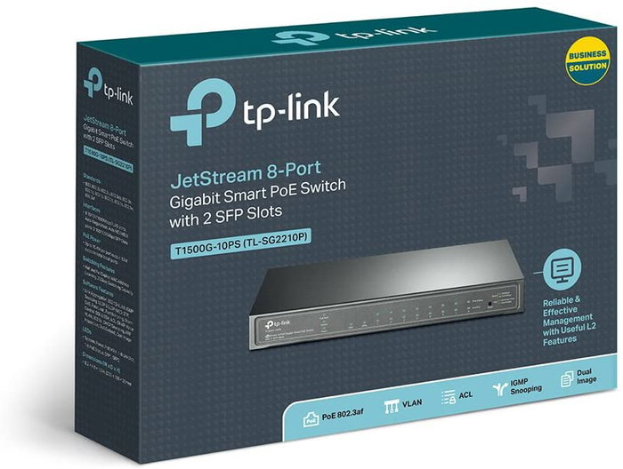 TP-Link SG2210P Omada Switch con 8 Puertos Gigabit PoE+ y 2 SFP